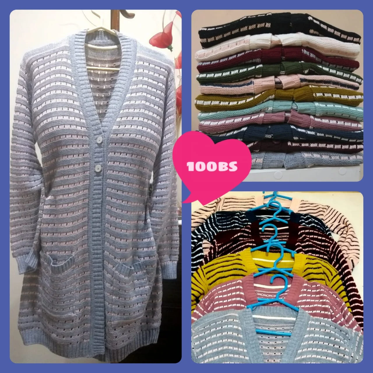 Imagen Cardigan de Hilo con Rayas
