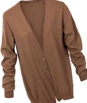 Sueter cardigan color cafe.