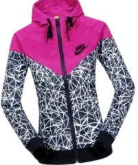 Chamarra deportiva marca Nike color rosada.